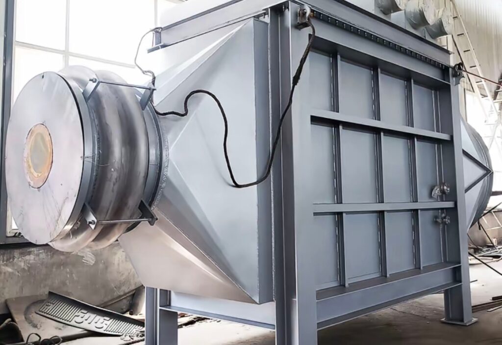 Industrial flue gas heat exchanger realizes efficient heat recovery, stable operation and wide application in factory exhaust systems.