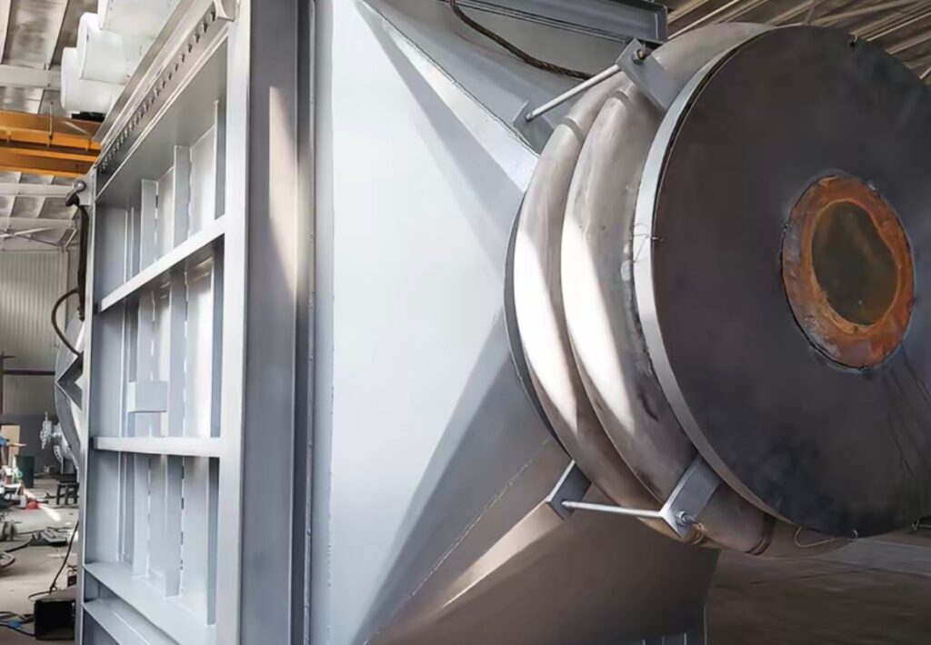 Industrial flue gas heat exchanger realizes efficient heat recovery, stable operation and wide application in factory exhaust systems.
