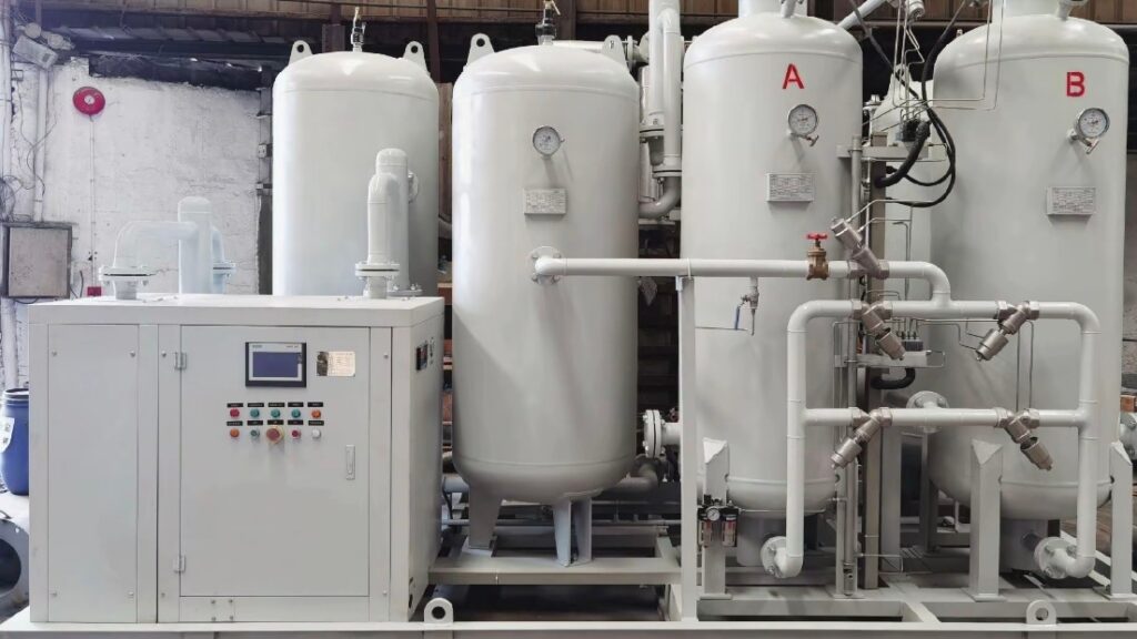 Zero-purge adsorption compressed air dryer manufactured by Tianmiao Company.