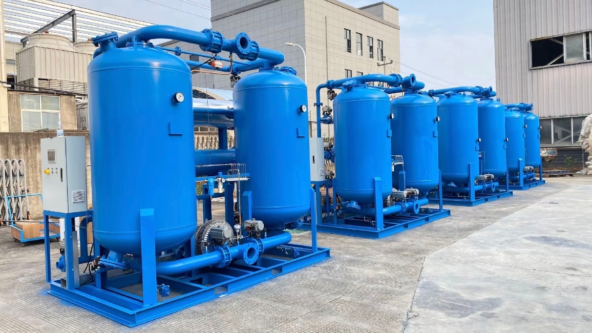 Zero-purge adsorption compressed air dryer manufactured by Tianmiao Company.