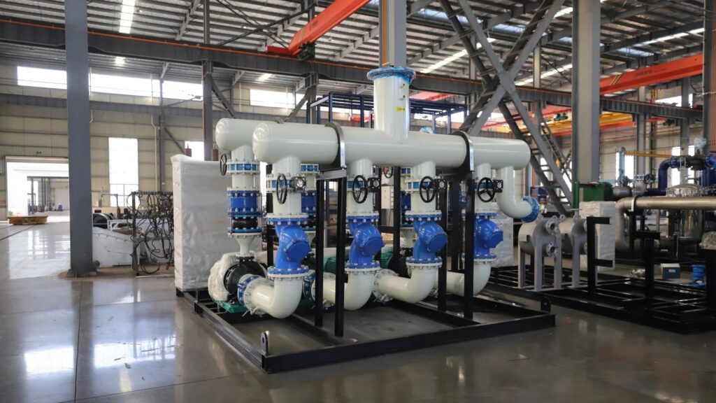 Our company Tianmiao manufactures fully automatic heat exchanger unit